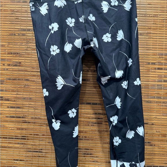 Floral Black Kids Leggings - Picture 3 of 4